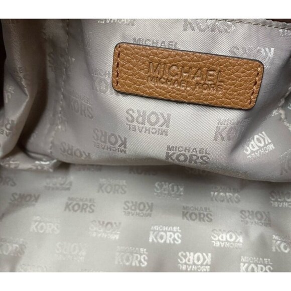 Michael Kors Brown Leather Camden Drawstring Shoulder Tote, Classic Tassels - Picture 9 of 11